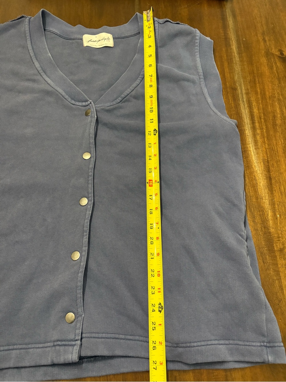 Free People Sleeveless Button-Front Top in Navy - Picture 5 of 7